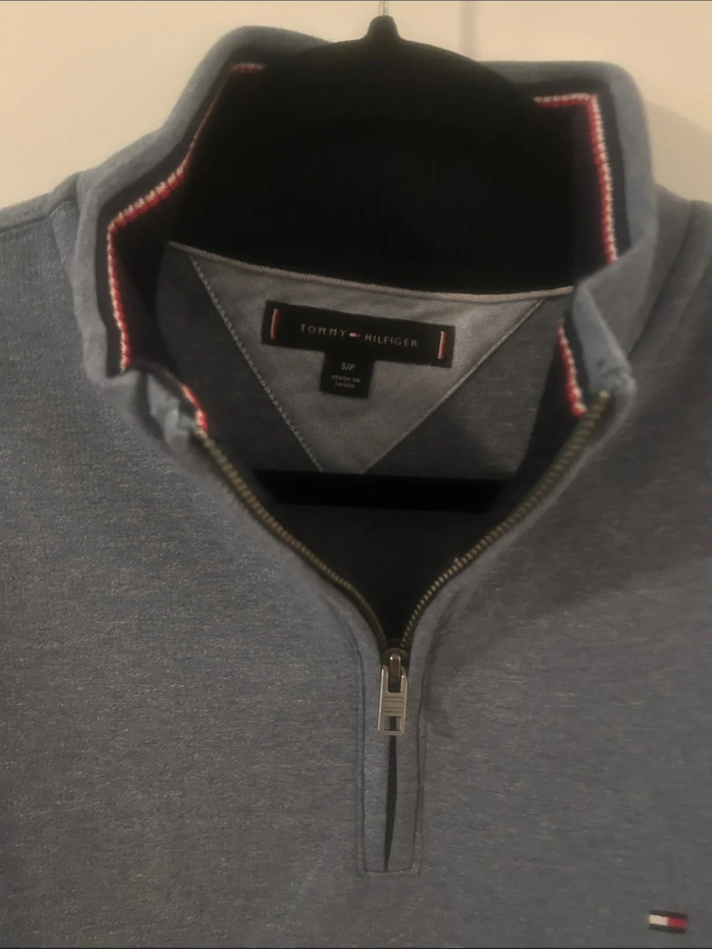 Tommy Hilfiger Men's Zip Mockneck Sweater — Slate Blue